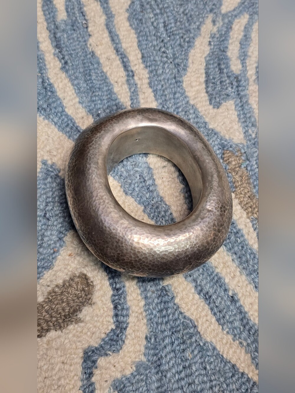 Hammered Silver Bangle